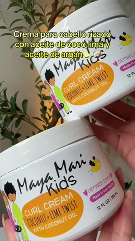 Crema para rizos Maya Mari Kids con aceite de coco, crema para cabello rizado, torcedura de coco y lima, gel para el cuidado del cabello de 345 ml##recomendations ##tiktokshop ##cremadecoco ##cremaderizos##girls ##niños ##