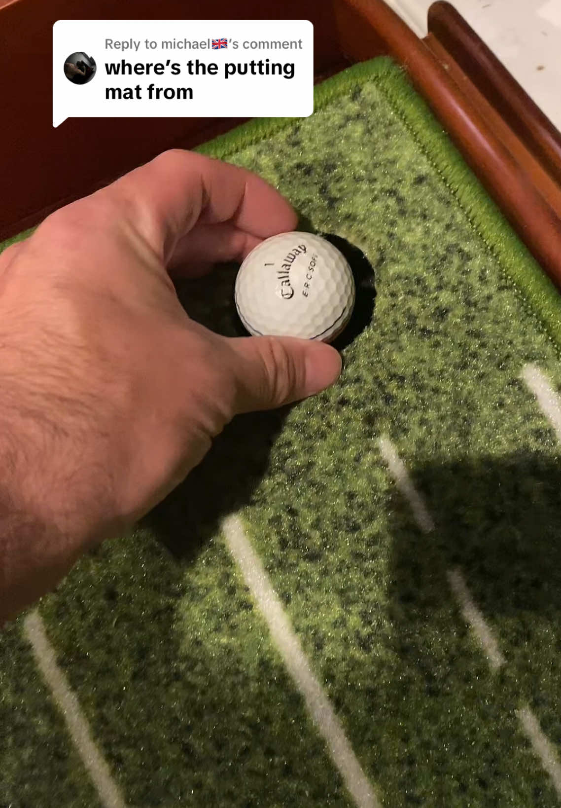 Replying to @michael🇬🇧 this potting mats a little bit on the slower side so it’s really nice for practicing for like public courses so make sure you understand. It’s not like a really fast putting that like the new ones that have come out I found this to actually be better because the hole is so small and I really think it helps a lot and get back to Golf #ttsacl #getbacktogolf 