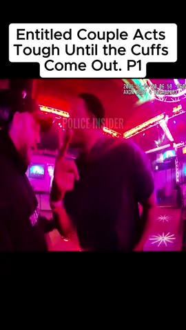Entitled Couple Acts Tough Until the Cuffs Come Out #fyp #usa #cam #situation #bodycam #criminal #cops #police