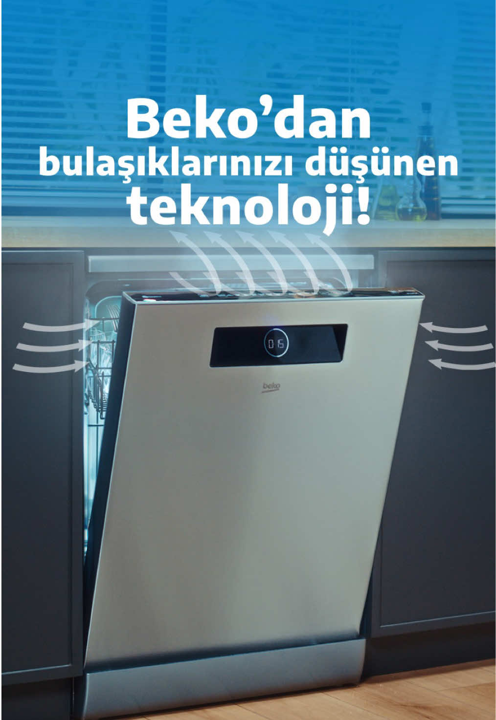Beko’dan bulaşıklarınızı düşünen teknoloji! Beko’yla bulaşıklarınız 5 kata kadar daha iyi kurusun. #Beko