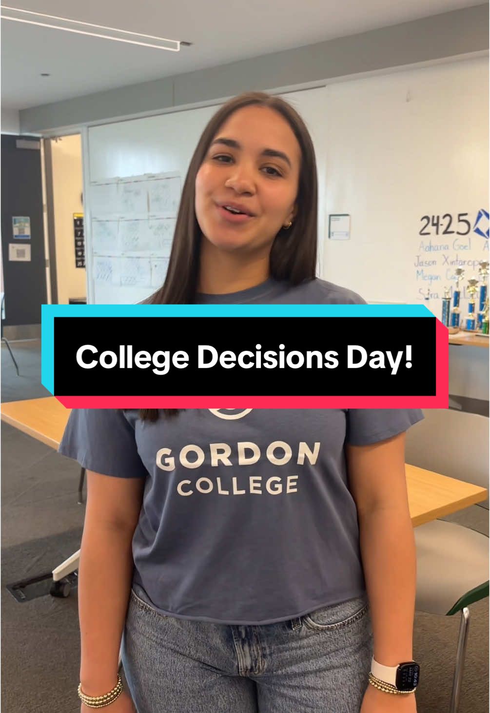 Decisions Day!! #senioryear #classof2025🎓 #college #2025 #university #fyp #fypシ #massachusetts #rams #wildcats #hawks #bears #funny #satire #boston #trending #school 