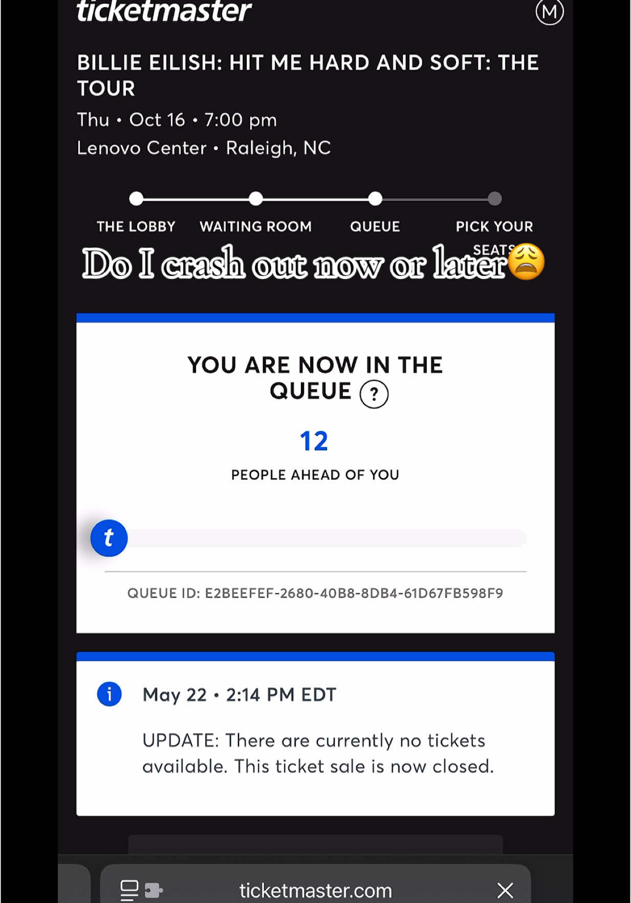 #billieeilish did anyone get ticketsss 😭😩 @BILLIE EILISH 
