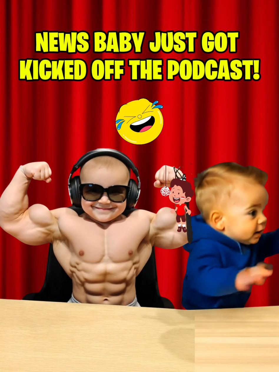 News baby Just Got kicked off the baby Podcast 😂 @Daily Mail #babypodcast #podcast #fyp #usa🇺🇸 #newsbaby #dylanpage #newsdaddy 