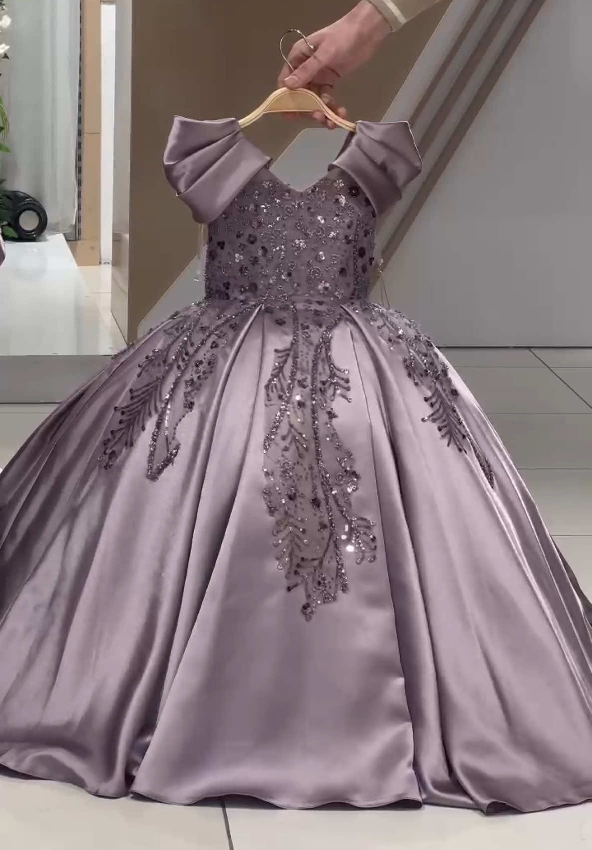 The most elegant and quality children gowns #flowergirls #flowergirldress #childrendress #gowns #purpledress 