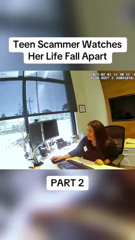 Teen Scammer Watches Her Life Fall Apart	 Part 2 #cops #copsoftiktok #police #policeofficer #bodycam #crime #truecrime #truestory #foryou #fyp