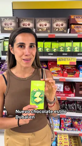 Nuevo chocolate estilo Dubai en Mercadona!!! Cuesta 1,95€ y lo he visto en Barcelona. ¿Lo habéis probado? 😱 #mercadona #pistacho #mercadona #novedades #chocolate #dubai #chocolatedubai #chocolatelover #mercadonanovedades #novedadesmercadona 