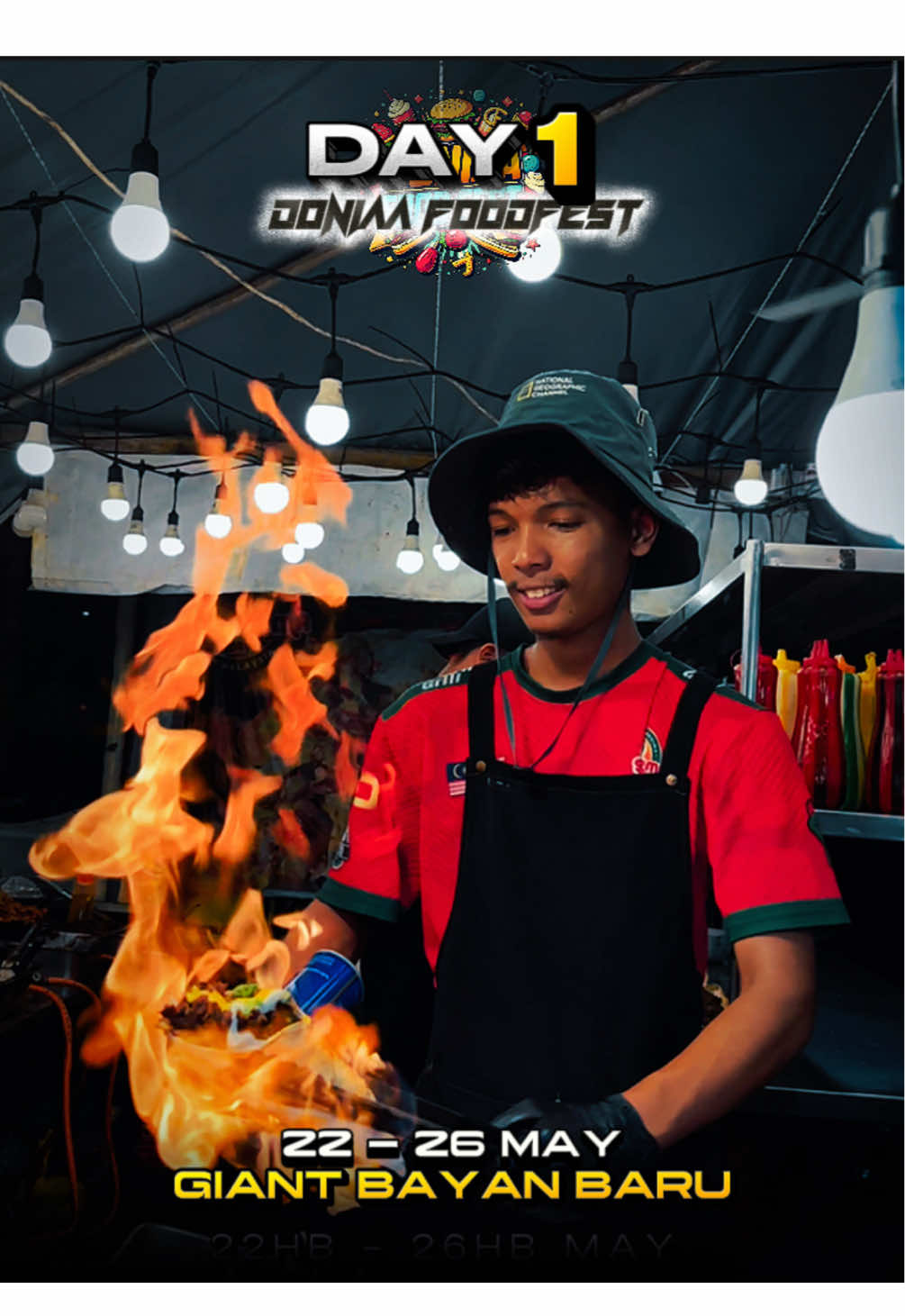 DAY 1 : THIS IS DONIAA FOODFEST 🔥  •  LOCK THE DATE 22 23 24 25 & 26 MAY  PELBAGAI AKTIVITI, MAKANAN VIRAL INFLUENCER DAN ARTIS JEMPUTAN • 📅 22 MAY - 26 MAY 2025  🕰️12 T'HARI - 12 TENGAH MALAM  • #giantbayanbaru #penang #penangfoodie #foodiepenang #Foodie #doniaafoodfest #apitmuuburger #faizsoul #cherpanband #fyp #foryoupage