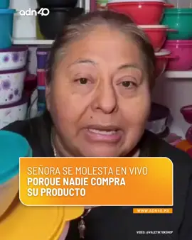 Señora se molesta en vivo porque nadie compra su producto #ora #live #viralvideos #adn40