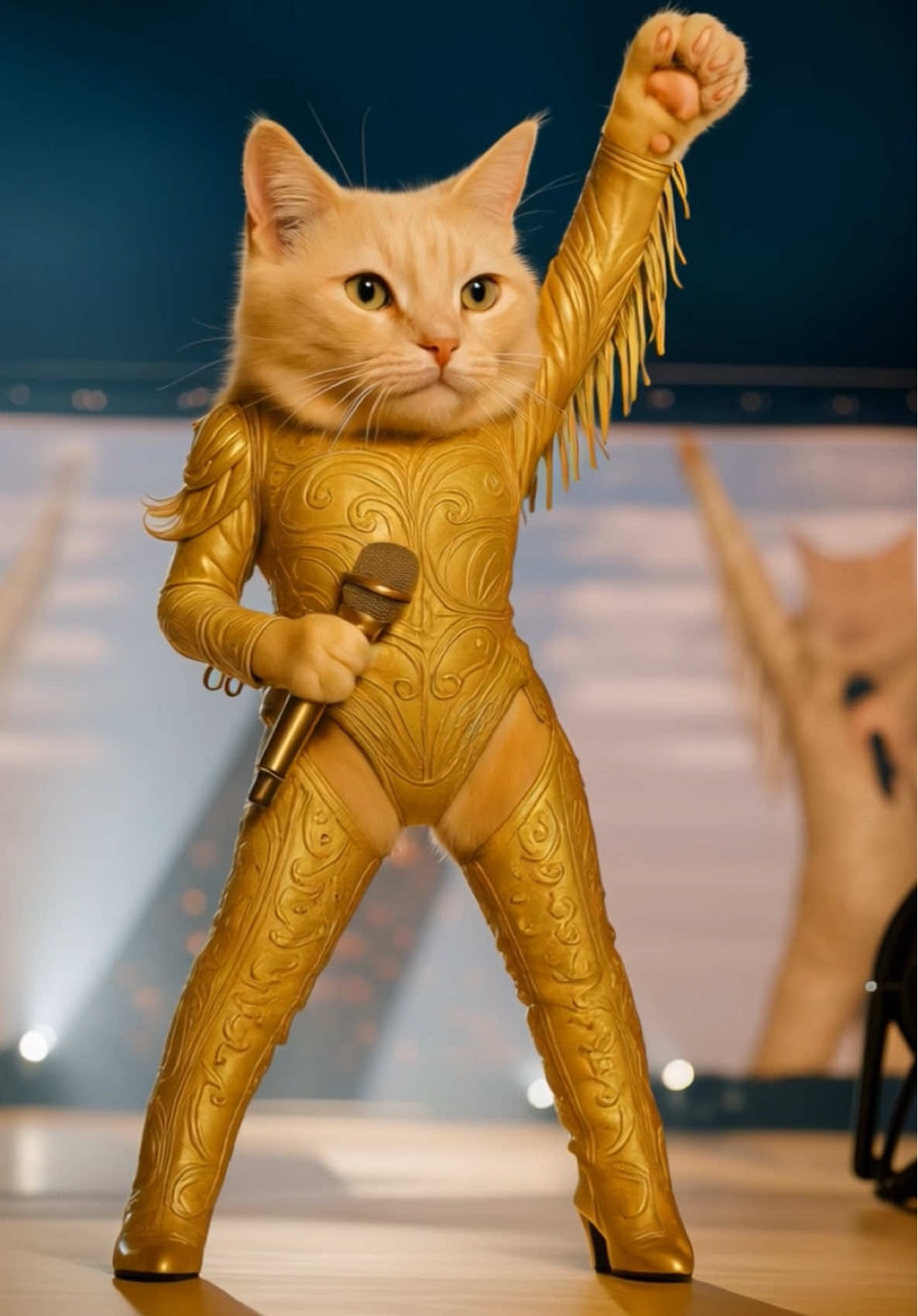 She's not just a cat. She's the main event. 🐾🎤 🌹Today's muse: @Beyoncé   