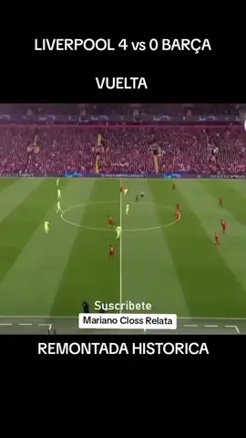 Se dio vuelta la historia en Anfield. El Liverpool hizo lo imposible… ¡4 a 0 al Barcelona y a la final! Con un ambiente inolvidable, presión alta, corazón y coraje, el equipo de Klopp aplastó a un Barcelona irreconocible. ¡Una de las remontadas más épicas en la historia de la Champions! #Liverpool #Barcelona #ChampionsLeague #Remontada #Anfield #Origi #Wijnaldum #Fútbol #fútbol⚽ #TikTokDeportes