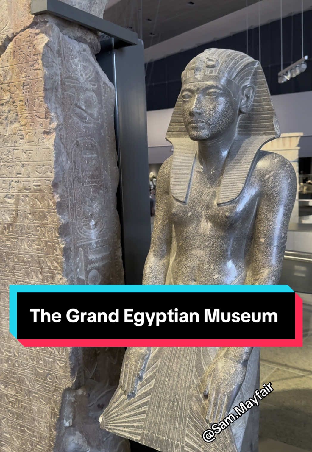 First impressions of the Grand Egyptian Museum (GEM) officially opening in July 2025 #sam_mayfair #LearnOnTikTok #learnwithtiktok #PlacesToVisit #wheretovisit #egyptology #ancientegyptians #ancientegypt #pyramids 