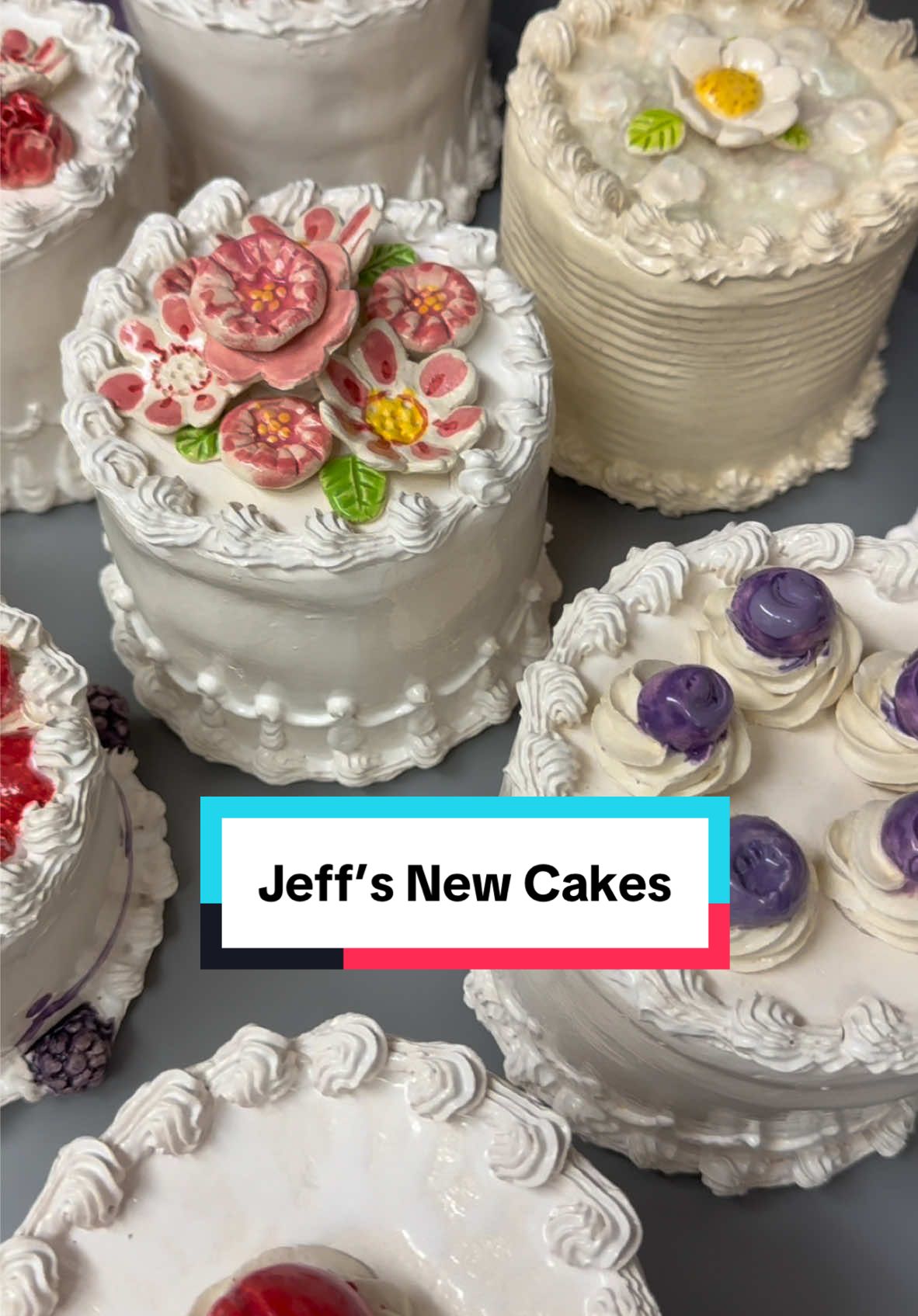 Shop Jeff Nebeker’s new ceramic cake creations during our next drop online on May 28th at 9AM PST! (Preview online at 8AM) 😋🍰🎂 Sign up for restock emails at the link in my bio 🫶🏻