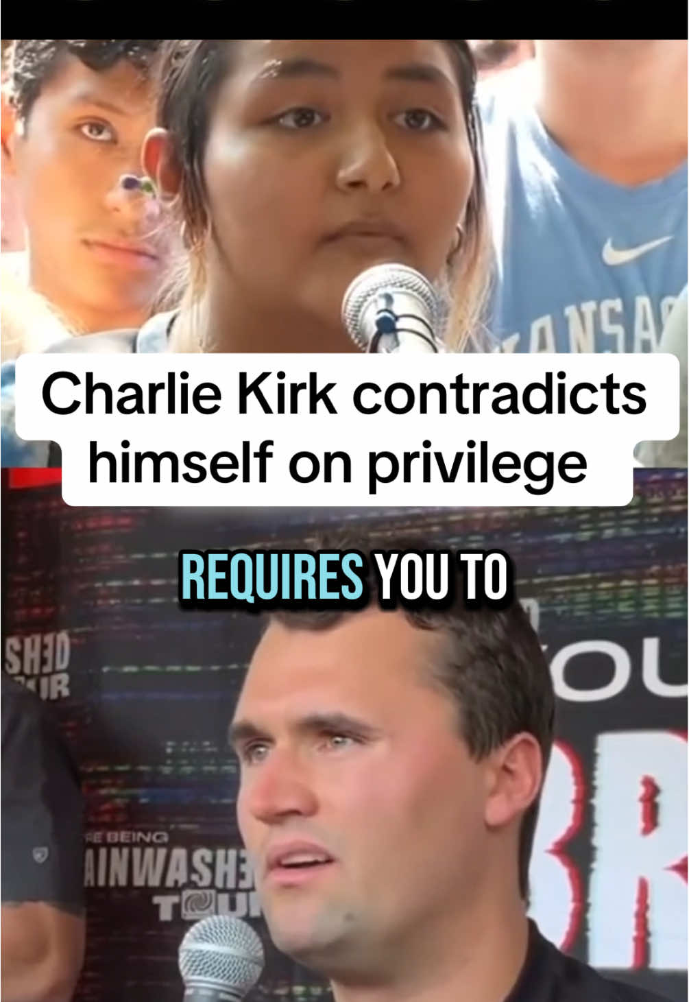 “I didn’t benefit from my ancestors” — also Charlie: lists benefits 💀 #unfckamerica #unfckamericatour #maga #democrat #republican #charliekirk #politics #political #news #fyp #fypシ #xyzbca 