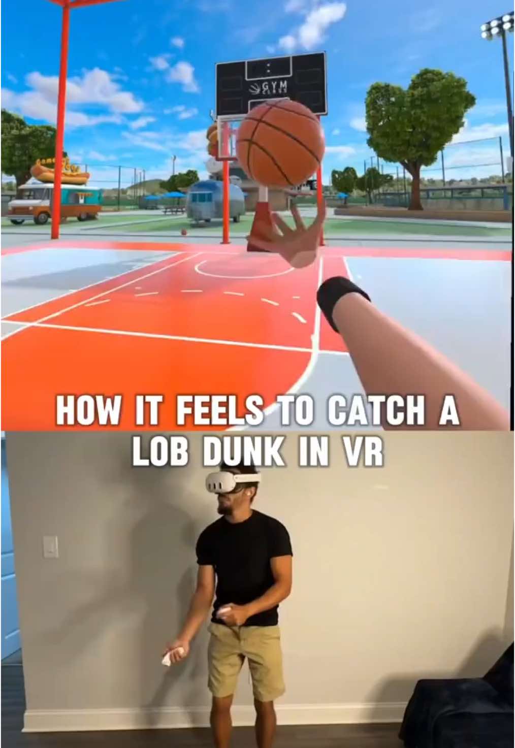 Offense and defense in vr 🤯  #vrbaseball #baseball #gymclassvr #gymclassvrcommunity #pitcher #homerun #baseball  #vrbasketball #basketball #vr #basketball #sportsgaming #metaquest