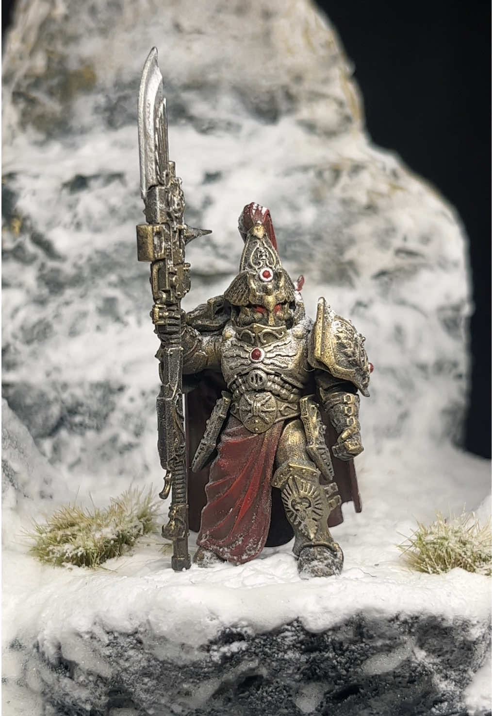 (Custodian of the mountains) adeptus custodes warhammer 40k diorama handcrafted and painted by me  #warhammer #warhammer40k #warhammer40000 #miniturepainting #paintingwarhammer #miniature #diorama #dioramas #grimdark #warhammercommunity