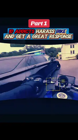 ID ADDICTS HARASS BIKE AND GET A GREAT RESPONSE #copcam #coptok #copsoftiktok #cops #policeofficer #policeoftiktok #bodycam #dui #fyp #viral 
