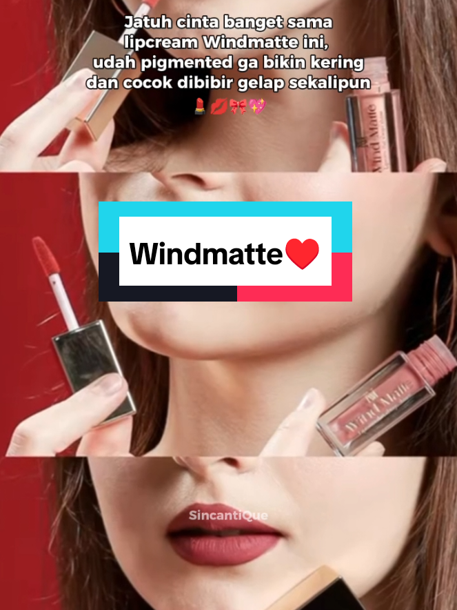 Secinta itu sama Windmatte♥️ emang baguss banget ga bikin bibir kering dan harganya super worth it🥰   #fyp #foryoupage  #windmatte  #lipmatteviral  #lipmattemurah 