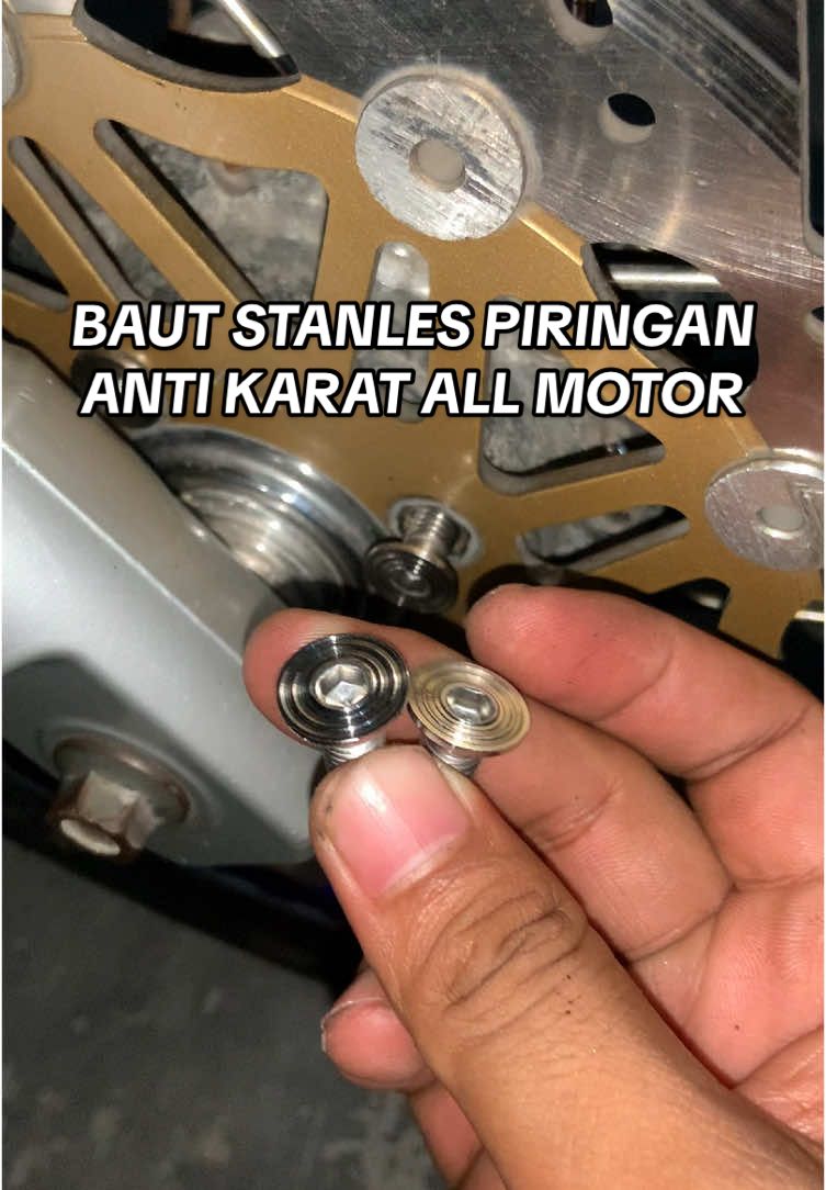 Baut stanless piringan depan all motor #baut #bautstainless #piringancakram #cb #cbnyeni 