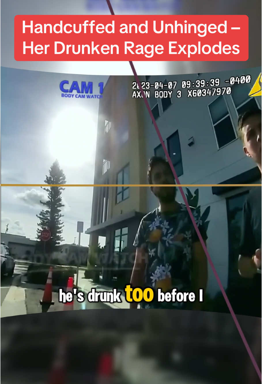 Handcuffed and Unhinged – Her Drunken Rage Explodes #cops #copsoftiktok 