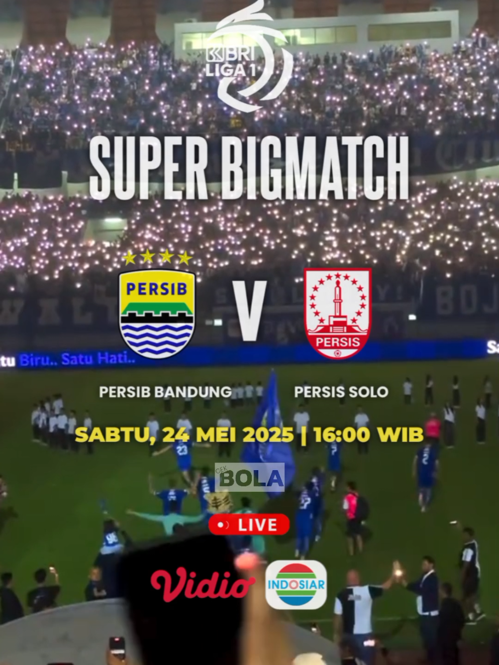 Perayaan juara 🎉🏆 Persib vs Persis sabtu, 24 mei 25 | 16:00 wib std gbla, Bandung #persibday #persib #vs #persis #briliga1 #liga1 #bobotoh #vikingpersib #jadwbola #foryou #foryoupage #fyp #bolacek 