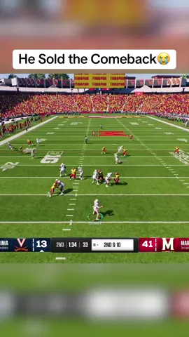 He sold a 28 point comeback😭 #collegefootball25 #cfb25 #thegoosetv #gaming #fyp 