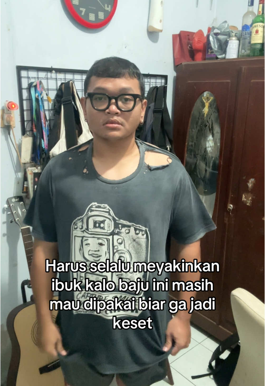 Makin gembel, makin nyenyak tidurnya 😴 #fyp #bajutidur #kaos 