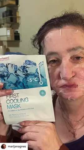 Thanks to #ohmybeloved and #cellfusion for gifting me these cooling masks for free and here’s my opinion about them. Cell Fusion C Post Alpha First Cooling Mask. The box has 5 individually wrapped sheet masks that are made from Glacial Water, Panthenol, Betaine, Ceramide NP and Azulenol. They are not irritating or clogging the pores and the cooling effect doesn’t come from any menthol ingredient. The Panthenol and Azulenol can calm the irritation, plus it hydrates and soothe The Ceramide and Betaine will take care of the moisture barrier. These ingredients are effective for firming and plumping the skin, with improving the skin elasticity. When I put the mask on, of course I prepared my skin before that, I immediately felt the rejuvenating, refreshing and cooling effect. My skin wasn’t overheated and still how it worked on my face, was really pleasant. I can imagine, now the summer is approaching, and I have hard time cooling off, that came with the menopause, I will be using these masks daily or maybe more often. Left to sit on my skin for 20 minutes and slowly removed the mask and the essence what’s left on my skin, was heavy and not really wanting to absorb. So I helped myself, patting my face with a dry towel and leaving just a little essence which I managed to massage in. My skin wasn’t sticky, wasn’t oily, just glowing, dewy and plump. The mask can lower the skin temperature by 5 degrees, soothe the irritation, reduce redness and hydrates, all this at once.  So, no more early morning ice face baths, let’s skip the ice water, we need only 10 minutes to get a glowy, not puffy and makeup ready beautiful skin. #cellfuer #cellfusionc #coolingskincare #oliveyoungbest #kbeauty #SkinCare101 #cooling #sheetmask #rednessrelief #moisturizer #depuff #icing #moonface  @Cell Fusion C 