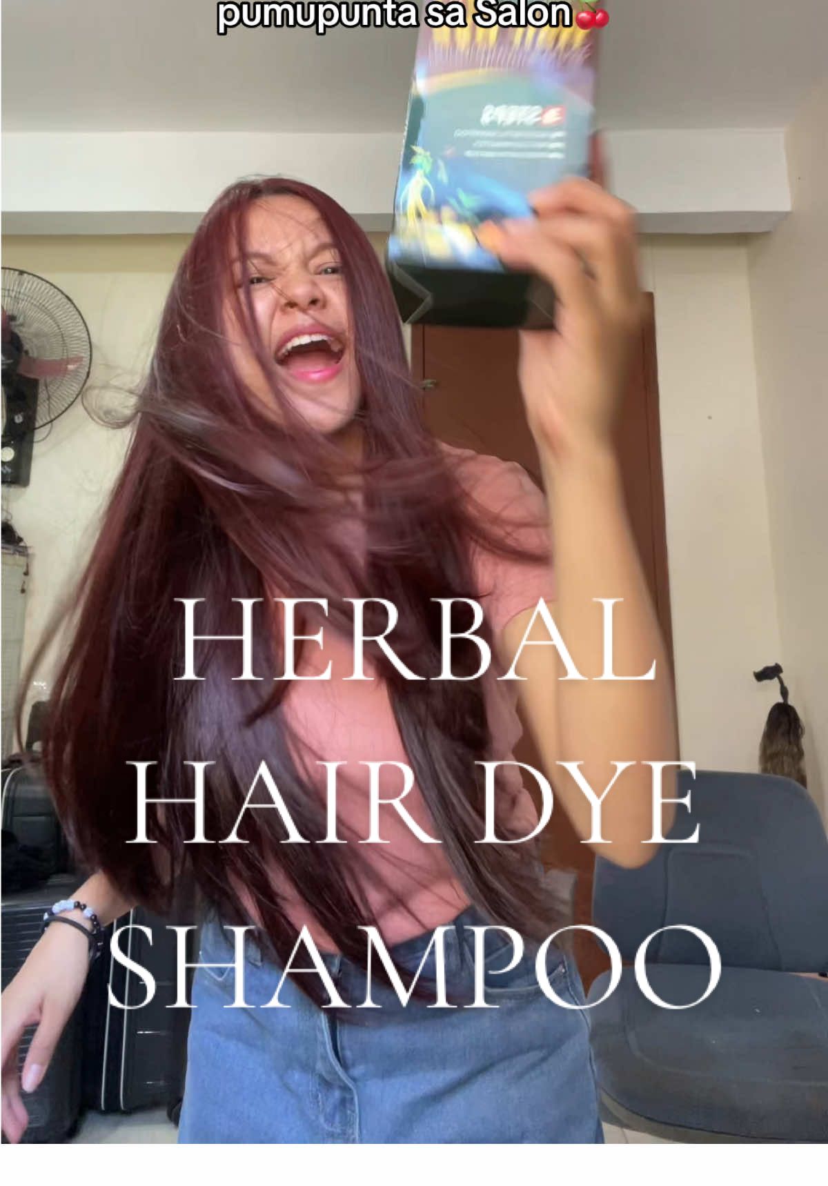 Kaya pala trending si Wine Red. Sobrang latinaaaa 🍒 #haircolor #hairdye #hairdyeshampoo #foryou 