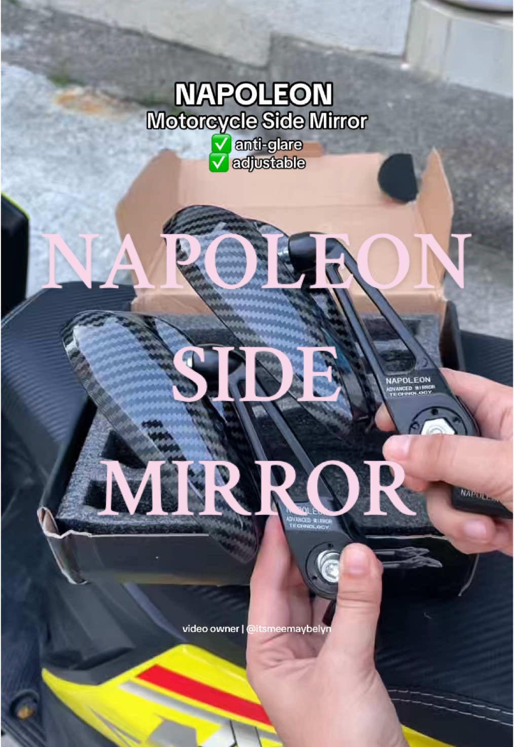 nakasale ngayon, check out na mga sir! pampapogi ng motor!! #napoleonsidemirror #motorcyclesidemirror #sidemirrorformotorcycle #motorcycleaccessories #fyp 