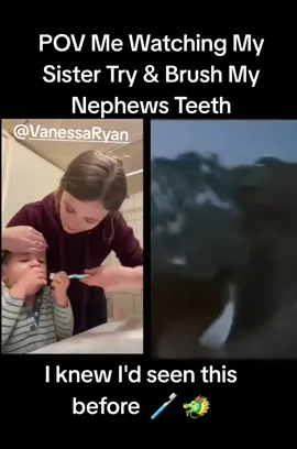 Brushing Toddler Teeth @VanessaRyan  #brushteeth #godzilla #brushingtoddlersteeth #fyp 