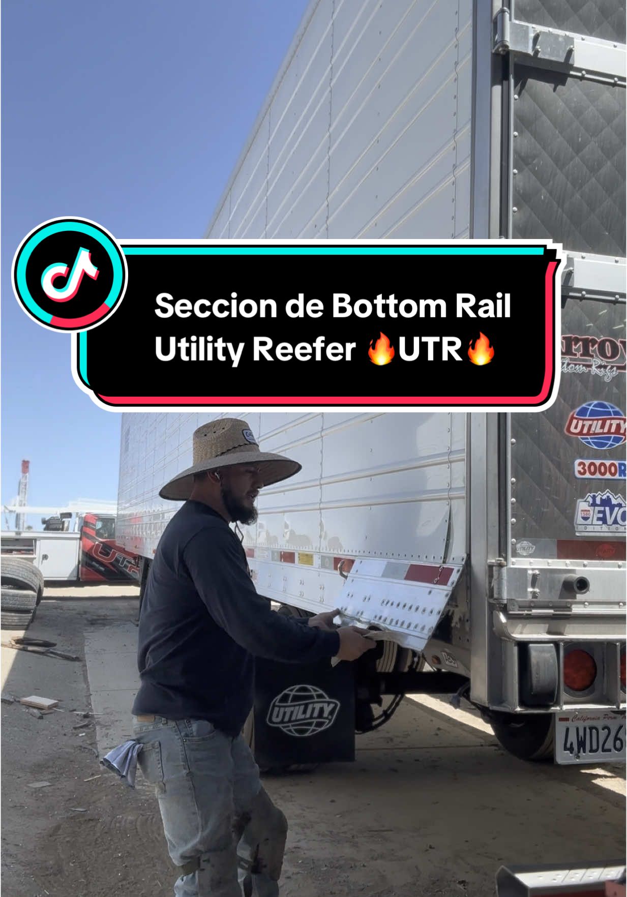 Sección de 4ft Bottom Rail Utility Reefer 2024 de nuestro amigo de Santa María 🫵🏼🫡 #559📍 #bakersfield #camioneros #truckdriver #fyyyyyyyyyyyyyyyy #semitrailer #tularecounty #559fresno #sacramento 