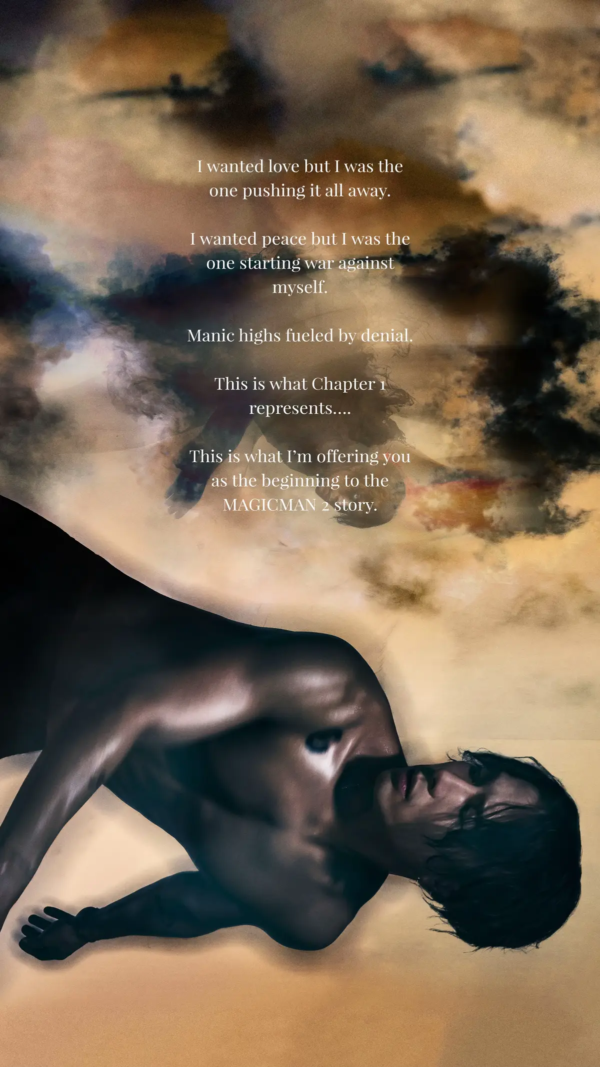 Manic highs fueled by denial. The message for Chapter 1 of MAGICMAN 2 . This is what Chapter 1 means and this is what im offering to everyone as the beginning of MAGICMAN 2z . MAGICMAN 2  Chapter 1 [LIMITED EDITION] Version PRE-ORDER AVAILABLE NOW . Pre-Order “MAGICMAN 2” LINK IN BIO . #MAGICMAN2 #JACKSONWANG