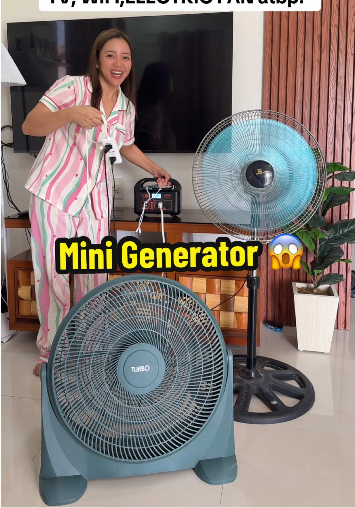 Finally sulit ang bayad lalo na andito kami sa probinsya lagi brownout 😭🥺 thank you @nssshop01 #portablepowerstation #powerstation #minigenerator 
