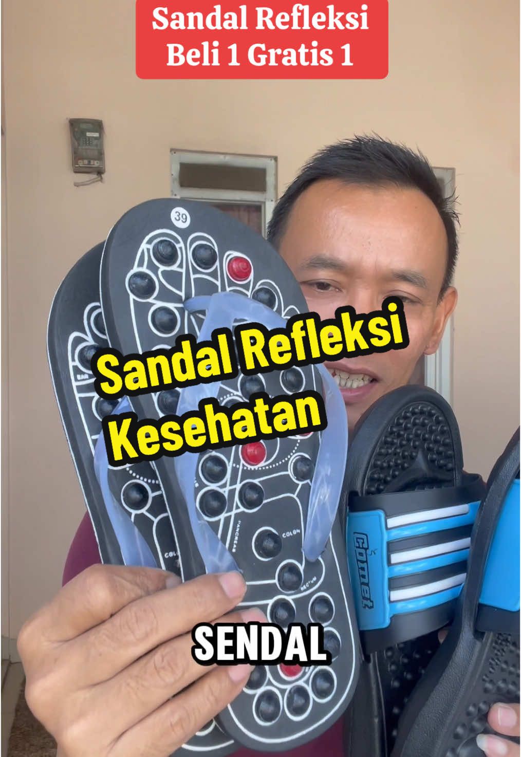 Sandal Refleksi Kesehatan bahan Eva Pylon yang Empuk, ringan dan nyaman saat di pakai, memakai sandal ini membuat tubuh menjadi bugar serasa di urut setiap saat.  #sandalrefleksi #sandalsehat #sandalpijatrefleksi 
