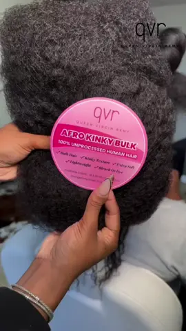 Natural black afro kinky bulk hair extensions 22''#qvrhair #kinkycurlyhair #kinkycurly #waterwavehair #hairextensions #minitwists #microtwist #hairstyles #blackgirlhairstyles