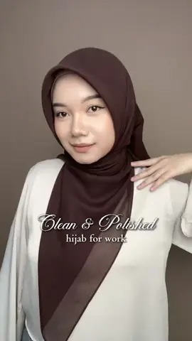 So, you want that clean hijab look to kick off your Monday, right?👩🏻‍💻 on model: firm old paris - dark choco #cleanhijab #parisjadul #tutorialhijabkerja #tutorialhijabsegiempat #tutorialhijabsimple