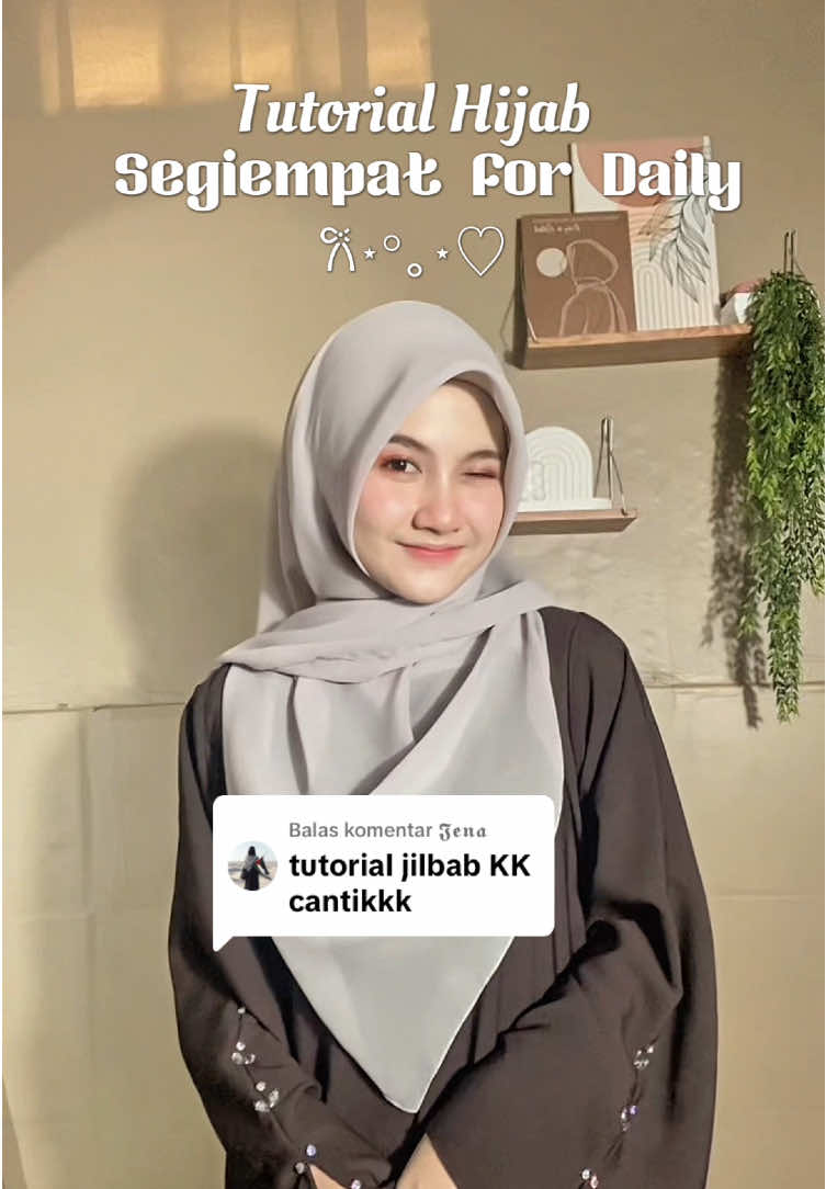 Membalas @𝕵𝖊𝖓𝖆 ini yaa simple banget jadi aku tambah tutor hijab yang lain buat referensi☺️✨#tutorial #tutorialhijab #hijabsimple #hijabsegiempat 