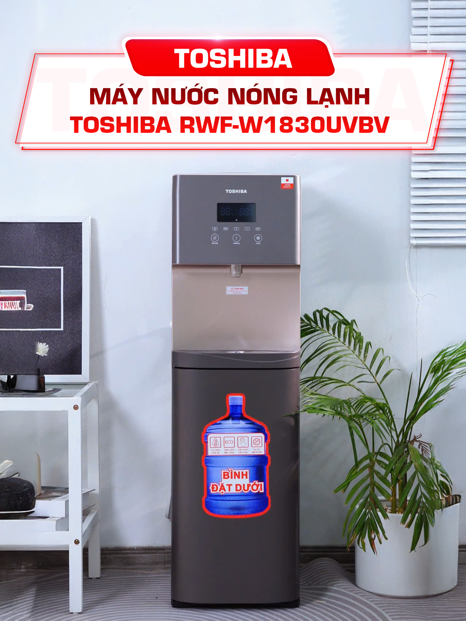Máy nước nóng lạnh Toshiba RWF-W1830UVBV xài là mê #ToshibaLifestyleVietnam #toshibavietnam #toshiba #trending #hoplongecommerce #giga #maynuocnonglanh