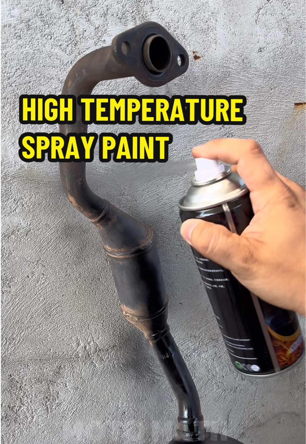 Pang repaint sa tambutso at makina, high temperature resistance spray paint #spraypaint #hightempspraypaint #repaint #DIY 