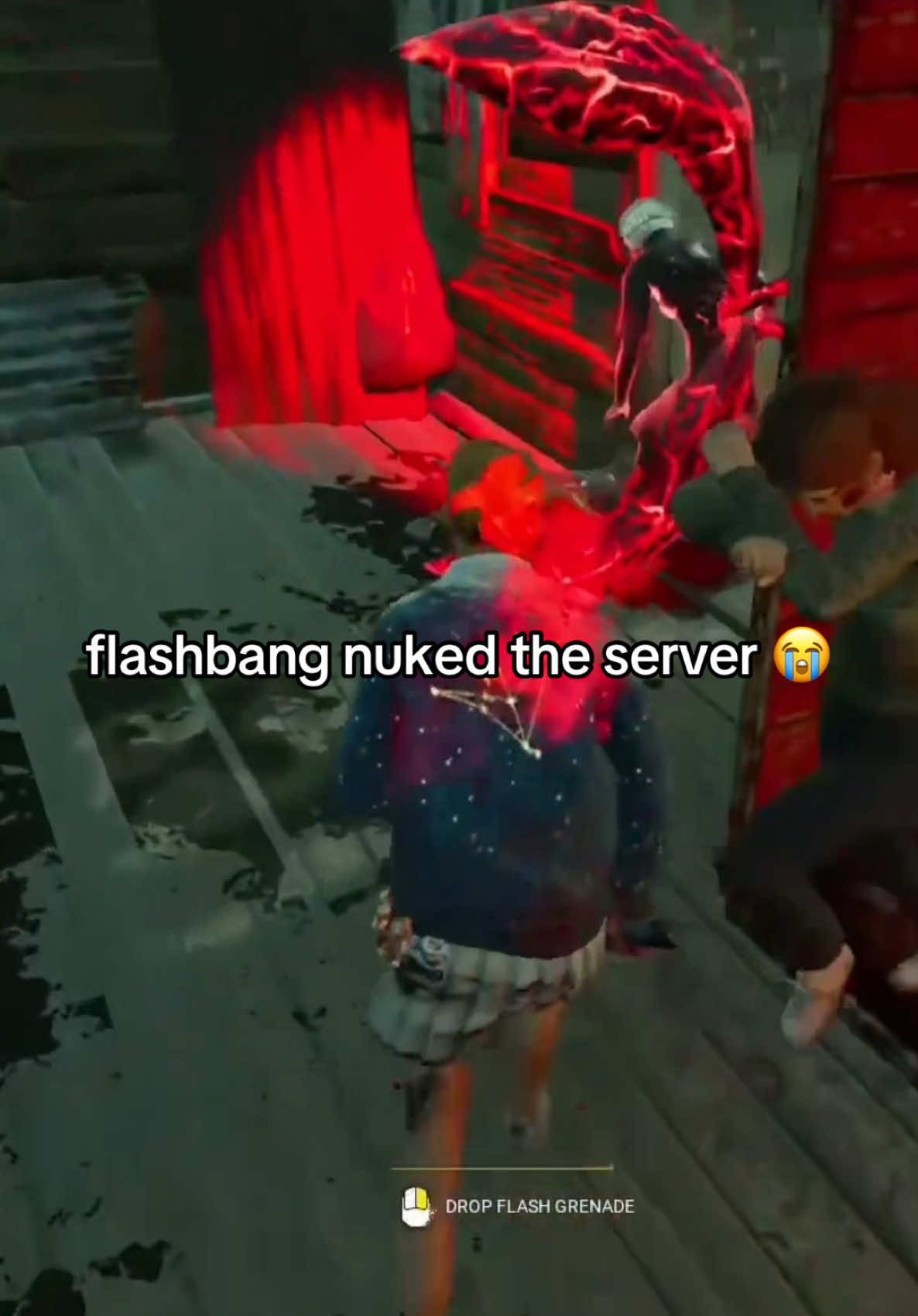 clip cred: @View  #deadbydaylight#dbd#dbdtiktok#dbdmemes#dbdclips#funnydbdclips#dbdtok#horror#gaming#flashbang#residentevil#kanekiken#tokyoghoul 