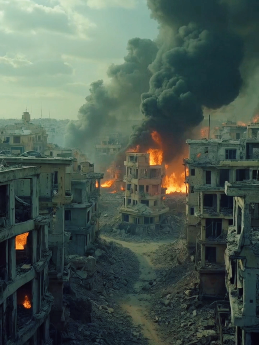 Smoke rises, walls fall. But their spirit doesn’t, behind every broken home is a story. Let peace be louder than war. #ai #gaza #war #peace #palestine #emotional #prayforpalestine #endtheviolence #stopwar #muslim #keepsupporting 
