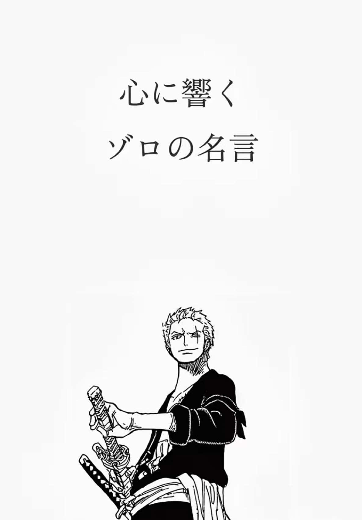ワンピースって名言多すぎる😭#ゾロ #ワンピース #名言集 #心に響く言葉 #毎日投稿 