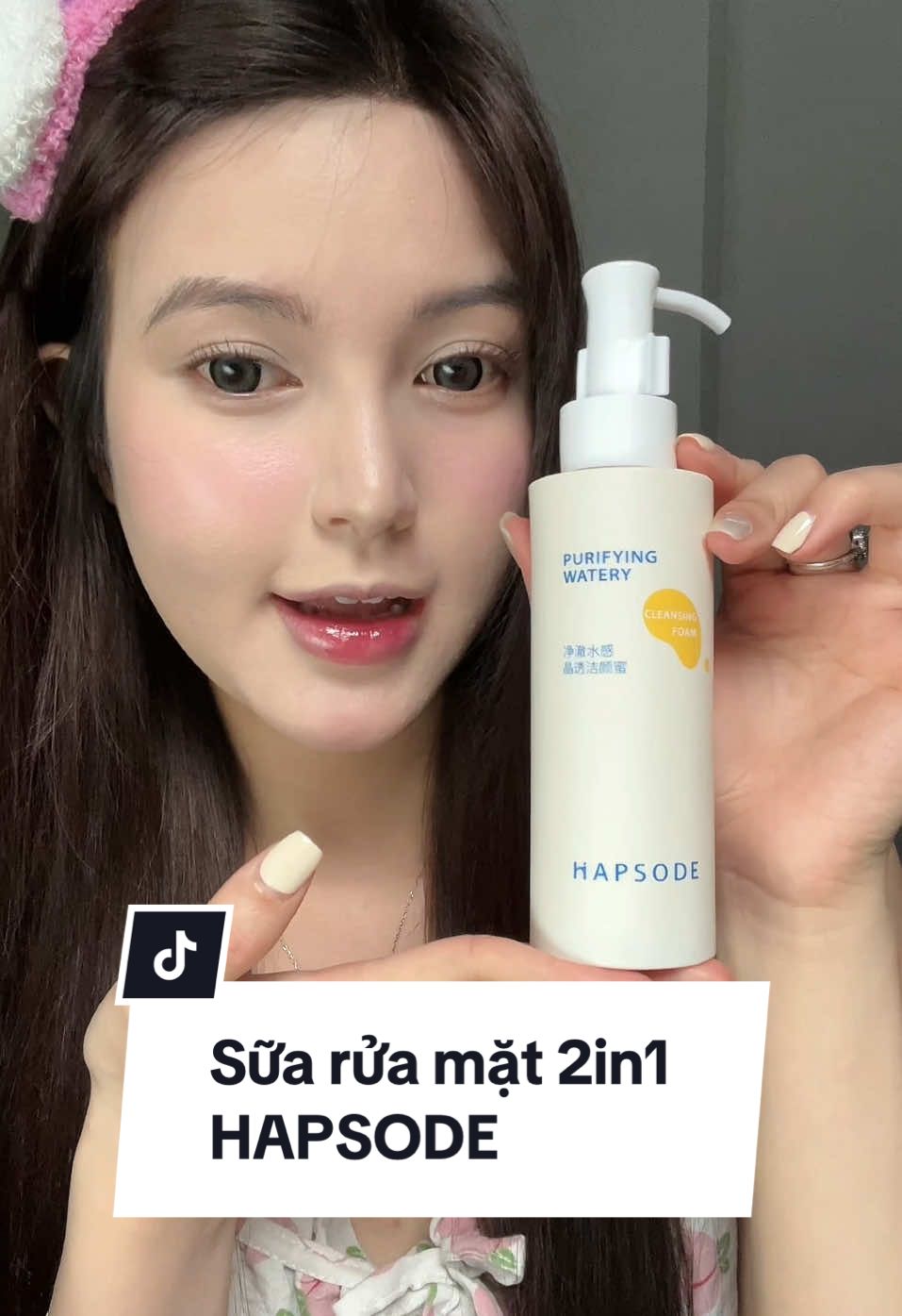 Em HAPSODE Foam Rửa Mặt Tạo Bọt Mịn 2in1 (tẩy trang, rửa mặt) đúng chân ái cho bà nào da nhạy cảm á #HAPSODE #suaruamattaytrang #lamsachda #skincaretips #skincare #tips #xuhuong 