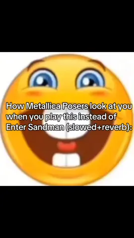 #metallica #killemall #fyp #trash #trashmetal #band #metal #rock #80s #wiplash #entersandman #slowedandreverb #posers #poser #metaltok #tiktok #idk #hashtag 