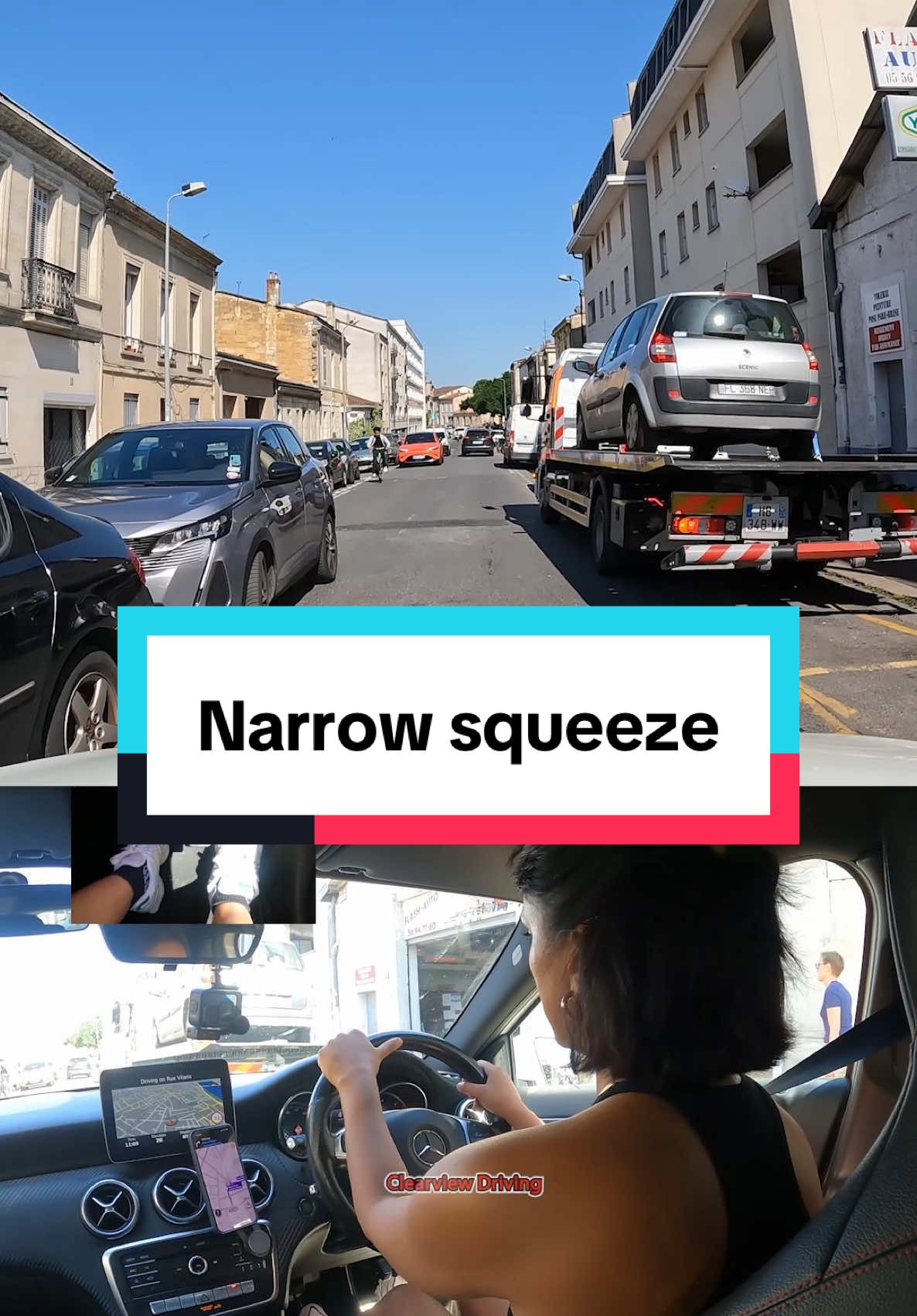 Smart car 👏  #roadtrip #driving #car #europe #bordeaux #france #howto #drive #rhd #zebra #crossing #clearance #fyp #teacher 