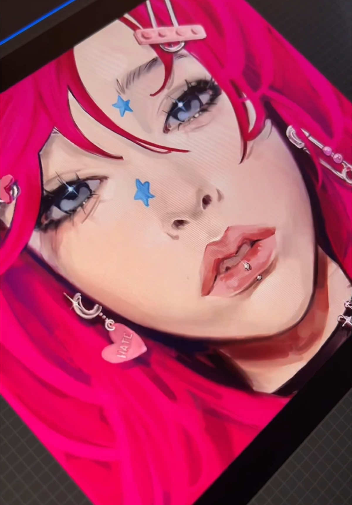 🩷🎀💗 #Drawing done in #Procreate app Brushes: ▪️Comfy▪️brush set for shading, eyelashes and hair, ▪️Bluesssatan▪️brush set for sketching and details, ▪️Easy makeup▪️brush set for lighting and shadows (link in my bio) Reference: Johanna Herrstedt