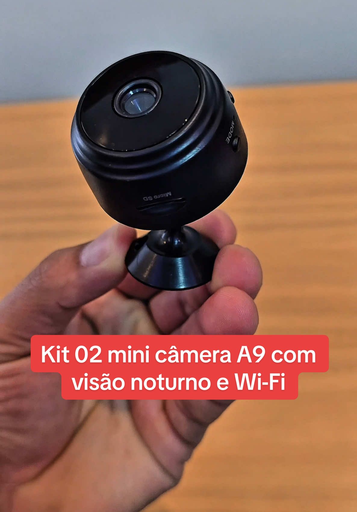 Essa é a poderosa mini câmera se segurança A9 com wifi, prático com visão noturna. #tiktokshopchegou #camera 
