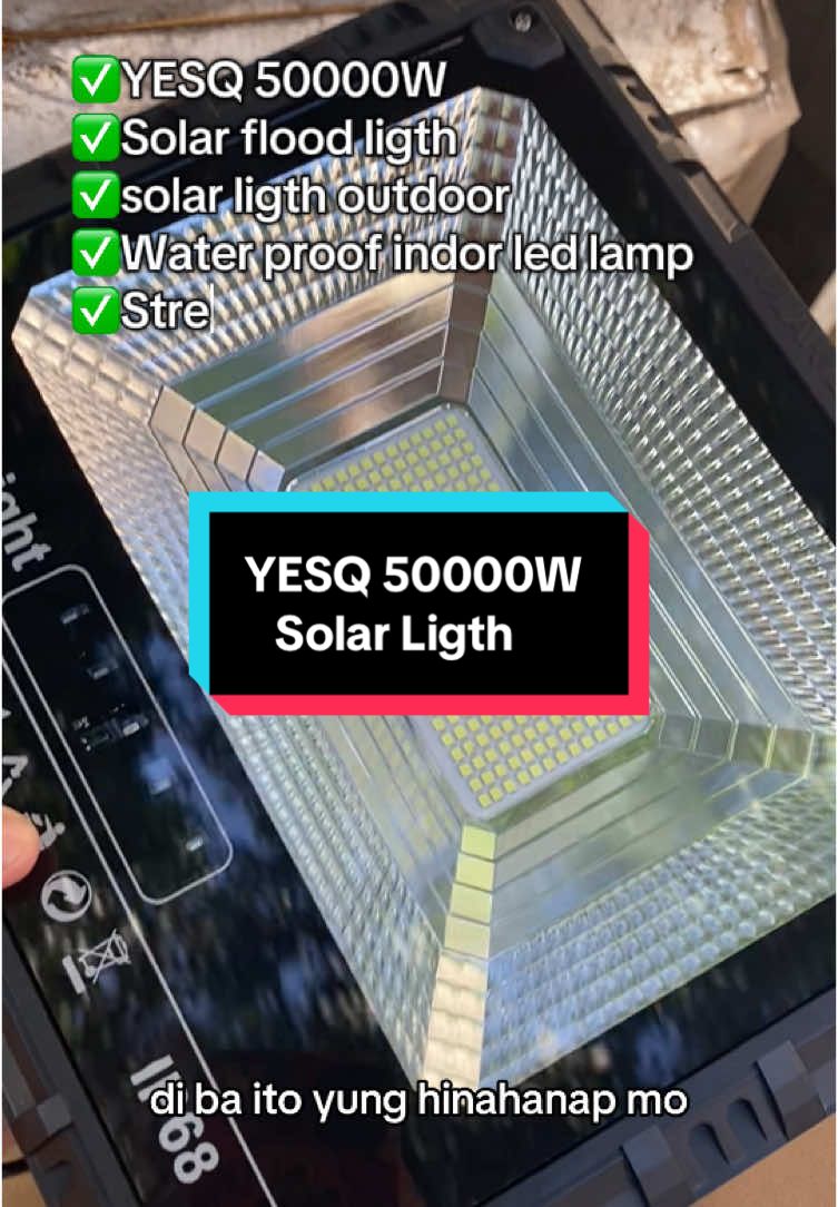 Sobrang laking tipid nitong Solar ligth na ito😱🫶🏻✨#solarlights#YESQ50000W#indoorsolarlight #outdoorsolar#highquality#highlyrecommended#budolfinds 