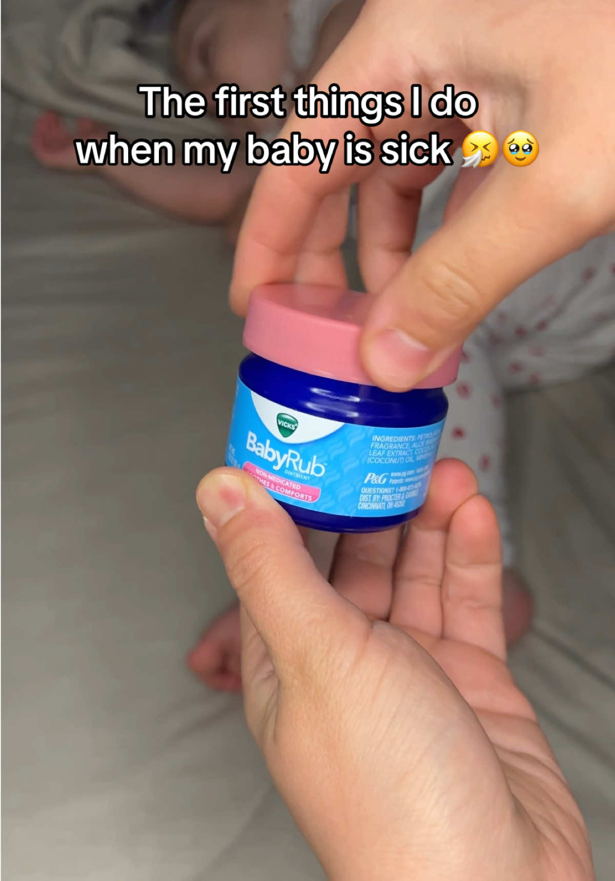 The first things I do when my baby is sick #MomsofTikTok #sickbaby #firsttimemom #flu #babies #momhack flu season remedy 