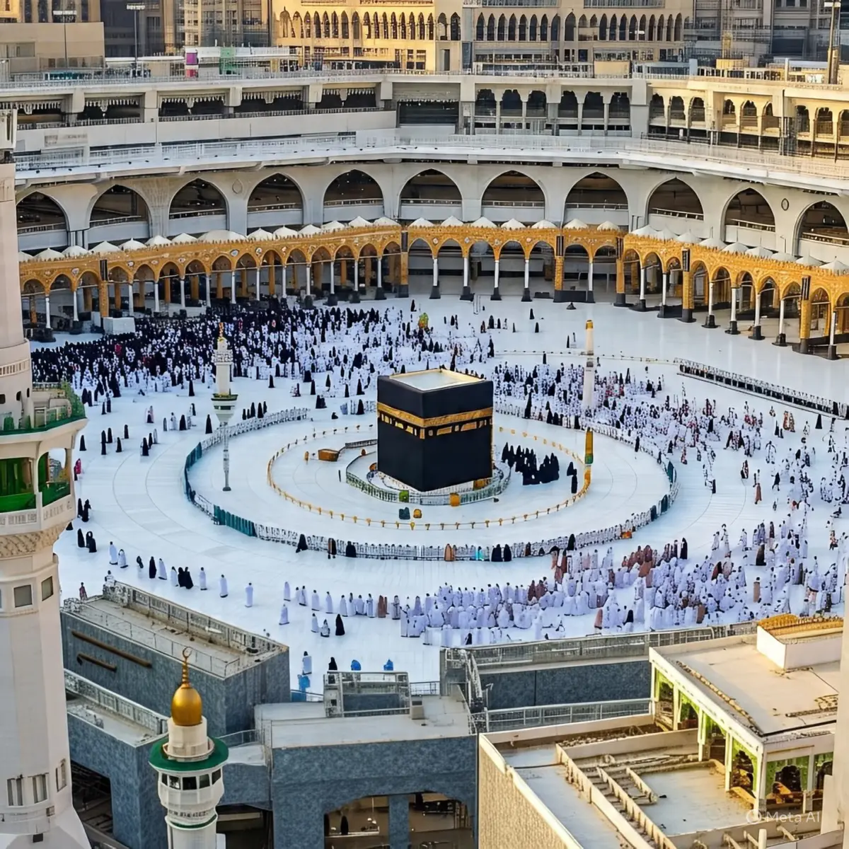 This image captures the majestic beauty of Masjid al-Nabawi, the Prophet's Mosque, located in the holy city of Madina. The iconic green dome marks the resting place of the Prophet Muhammad (PBUH). Surrounded by elegant minarets, the mosque's stunning architecture is illuminated under a clear blue sky. The expansive marble courtyard reflects the soft sunlight, creating a serene and spiritual atmosphere. Pilgrims are seen peacefully walking and praying, symbolizing the unity and devotion of Muslims from around the world. This sacred site is not only an architectural masterpiece but also a place of deep reverence and tranquility. #unfrezzmyaccount  #viral  #trading  #naatstatus  #mashallah  #foryou  #unfreez